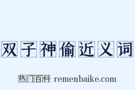 双子神偷近义词是什么意思的图片